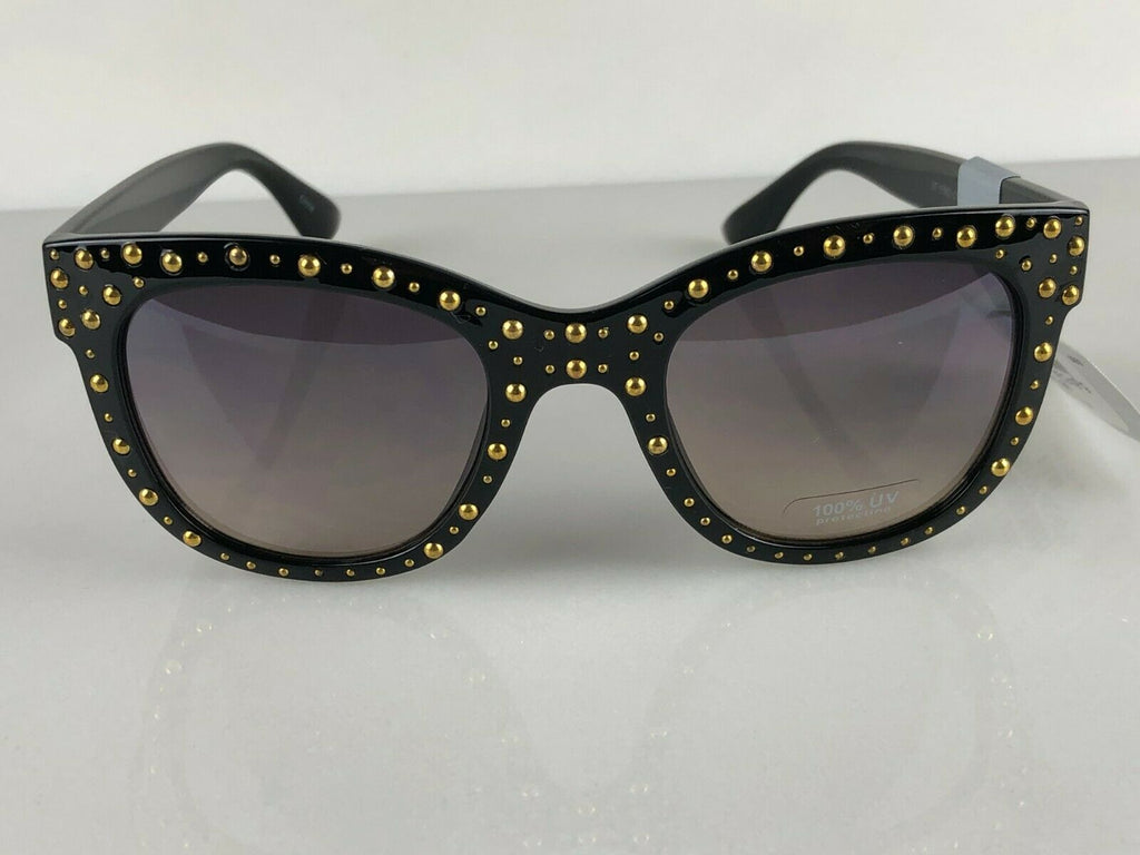 Brown Gold Dots Sunglasses Women Retro Running Driving Glasses